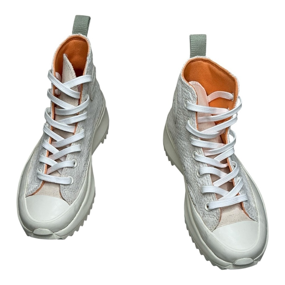 Converse Run Star Hike Hi Platform Sneakers White Woven Texture | Women’s 7.5 - Picture 3 of 15